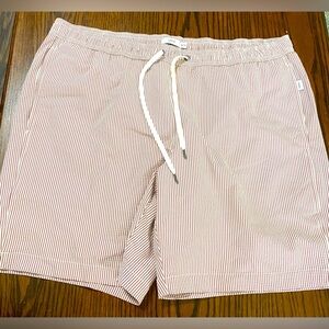 Onia Red Striped Swim Shorts XXL